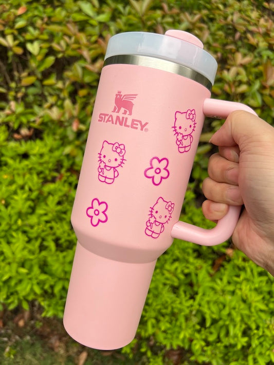 Personalized Cup, Customized Cup, Stanley Cup, Hello Kitty Cup, Water cup with straw, large capacity cup, Car Cup, Tumblers