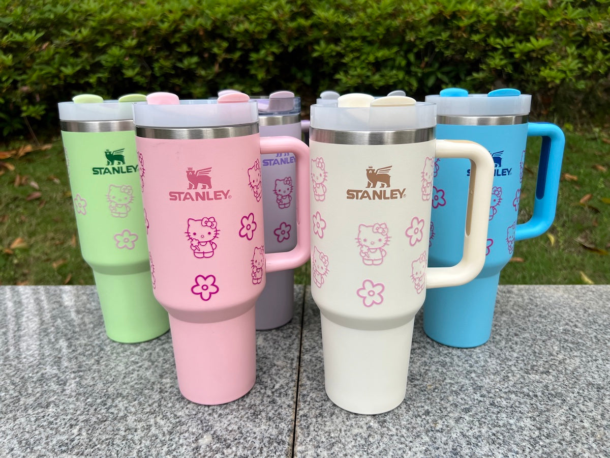 Personalized Cup, Customized Cup, Stanley Cup, Hello Kitty Cup, Water cup with straw, large capacity cup, Car Cup, Tumblers